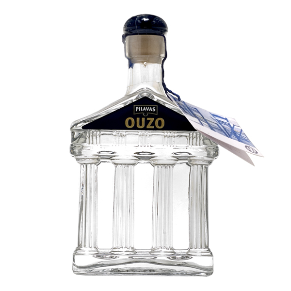 “pilavas” ouzo 40% in acropolis bottle