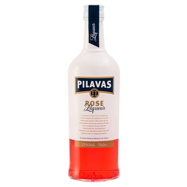 “pilavas” liqueur vol.25% rose flavor in glass bottle