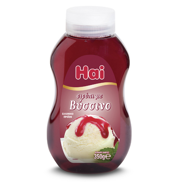 “haitoglou” sour cherry syrup in plastic bottle