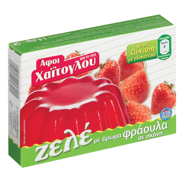“haitoglou” fruit jelly strawberry with stevia sweetener in paper box