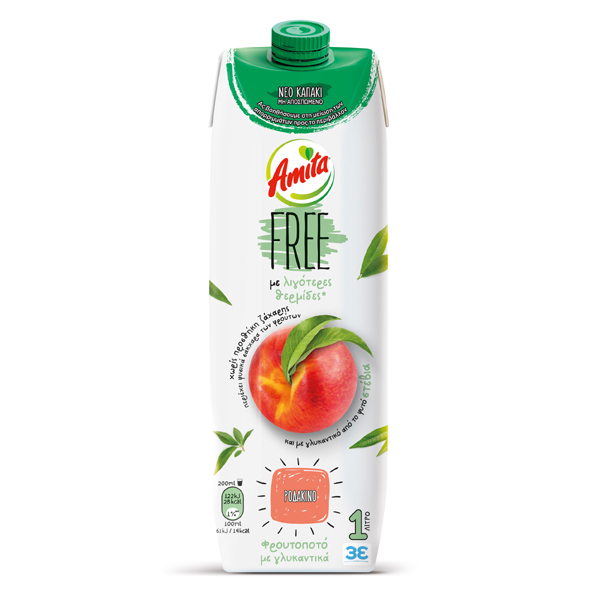 “amita free” peach drink 31% with sweeteners