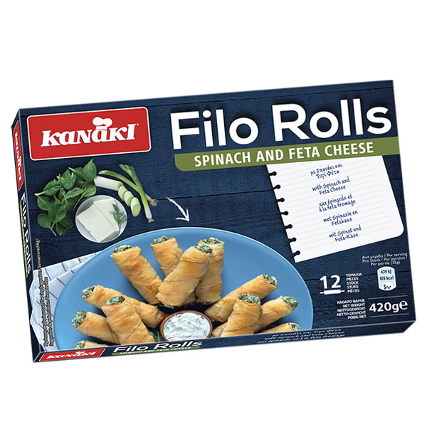 “kanaki” rolls with spinach & feta cheese