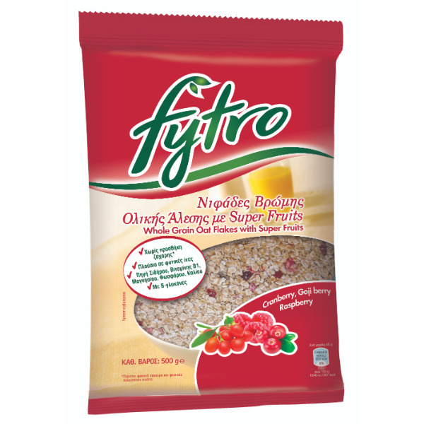 “fytro” oat flakes with super fruits