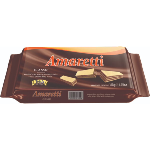 “amaretti ” cocoa cream wafer