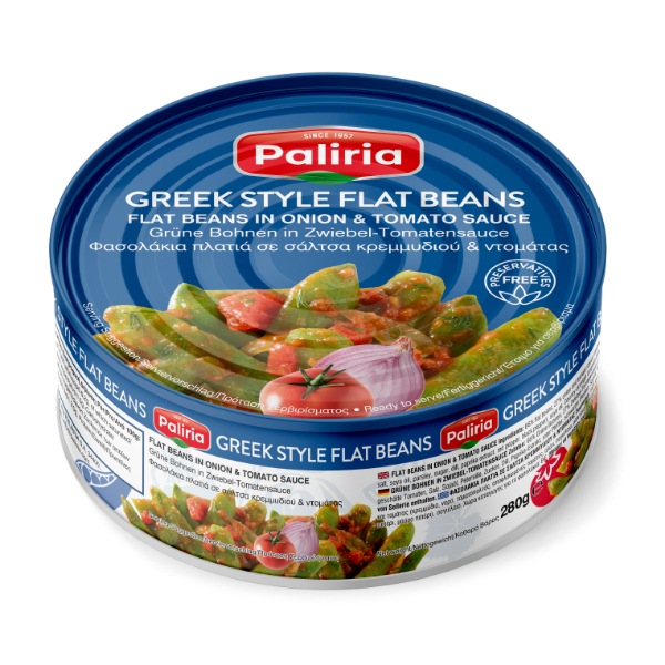 “paliria” green beans in oil in easy open tins