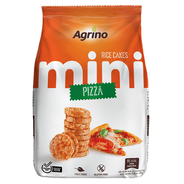 “agrino” mini rice cakes pizza