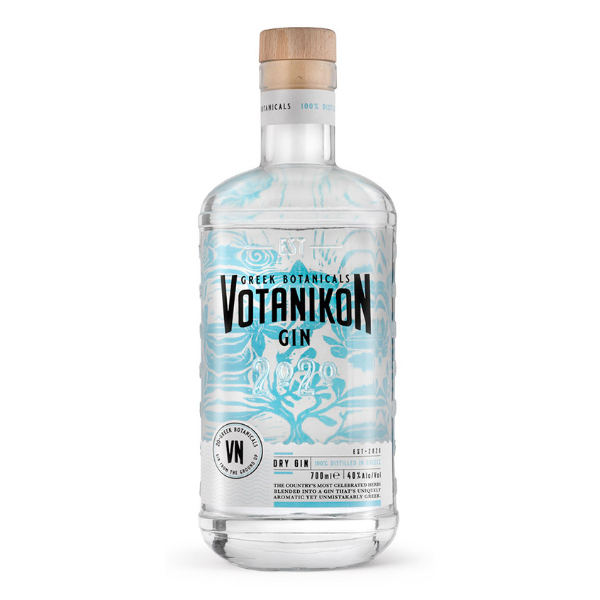 “votanikon” gin 40% in glass bottle