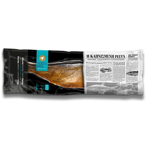 “north evia” smoked herring x-large in vacuum
