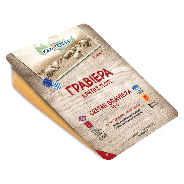 “kalogeraki” graviera cheese p.d.o. crete in vacuum pack