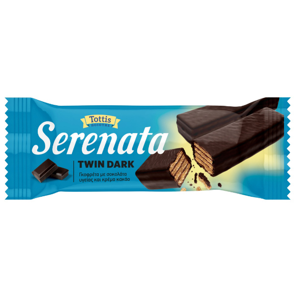 “serenata twin” choco – waffle with cover of dark chocolate