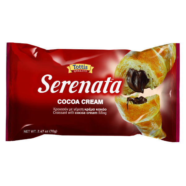“serenata max cocoa” croissant with cocoa cream filling