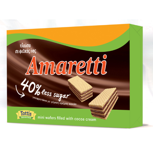 “amaretti” classic wafer with less sugar