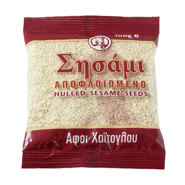 “haitoglou” hulled sesame seedsΒ in plastic bags