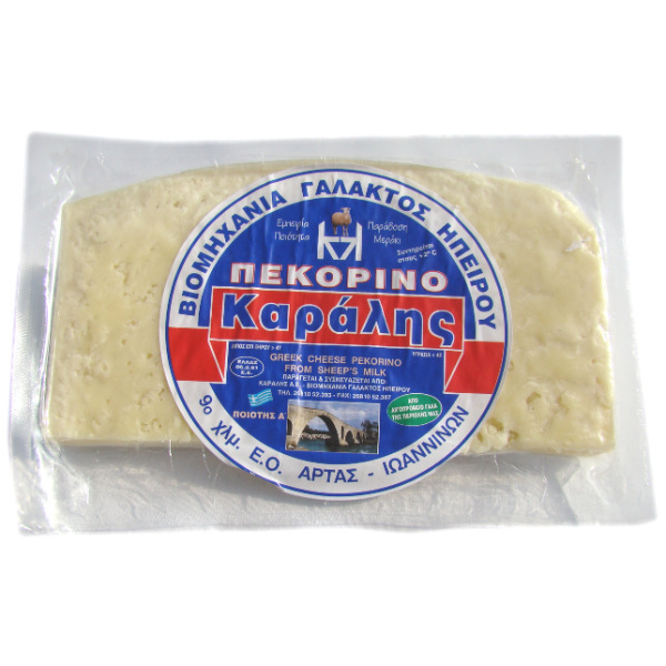 “karalis” ipirus pecorino cheese in vacuum pack