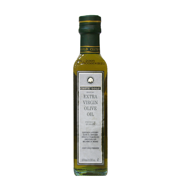 “crete gold” extra virgin olive oil in maraska glass bottles