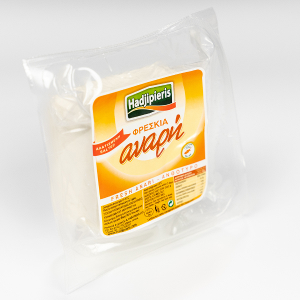 “hadjipieris” fresh anari with salt in vacuum pack