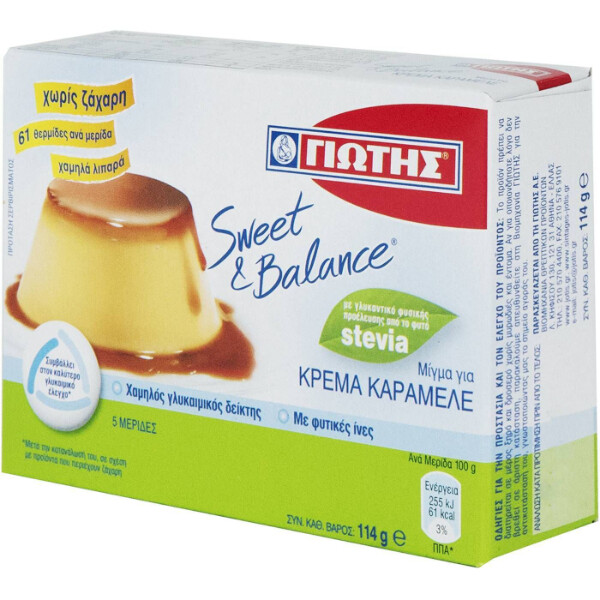 “jotis sweet & balance” cream caramel in paper box