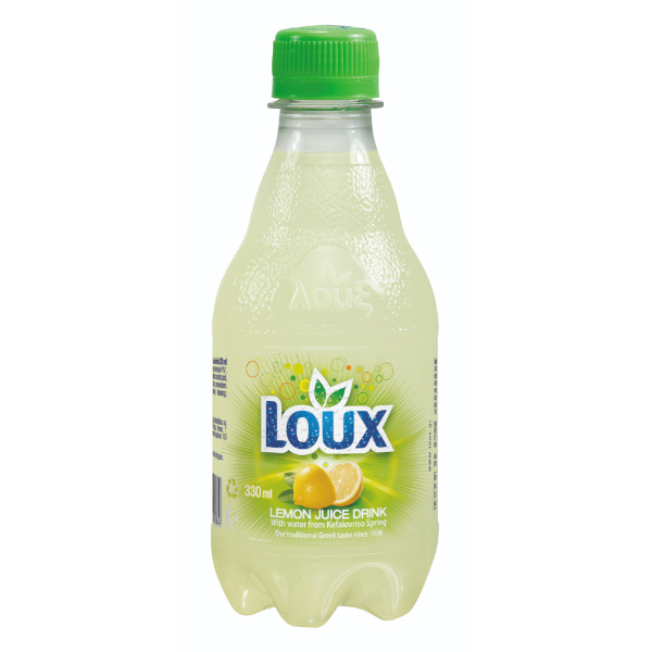 “loux” lemon soft drink (7% natural lemon juice) in pet bottle
