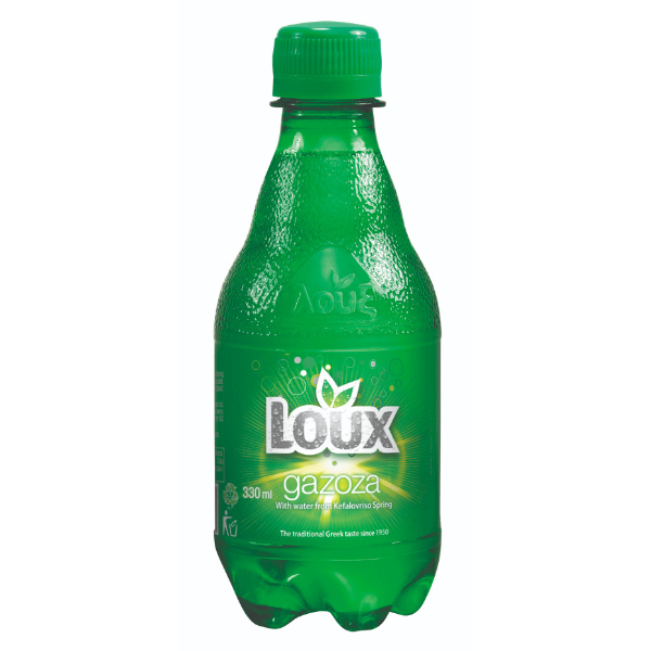 “loux” gazoza lime soft drink in pet bottle