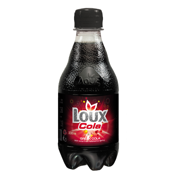 “loux” cola soft drink in pet bottle