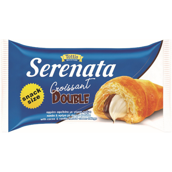 “serenata double” croissant with double filling (cocoa-vanilla)
