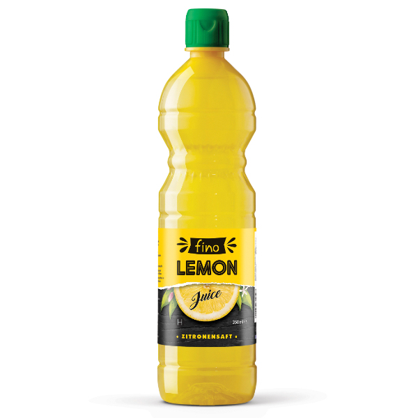 “fino” lemon juice in plastic bottle