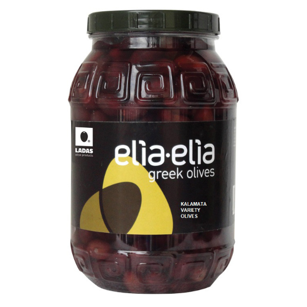 “elia-elia” kalamata olives colossal in plastic barrel (pet 2 kg)