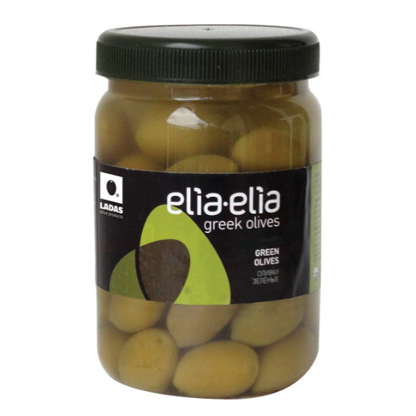 “elia-elia” halkidiki green olives mammoth stuffed with almond in pet jar