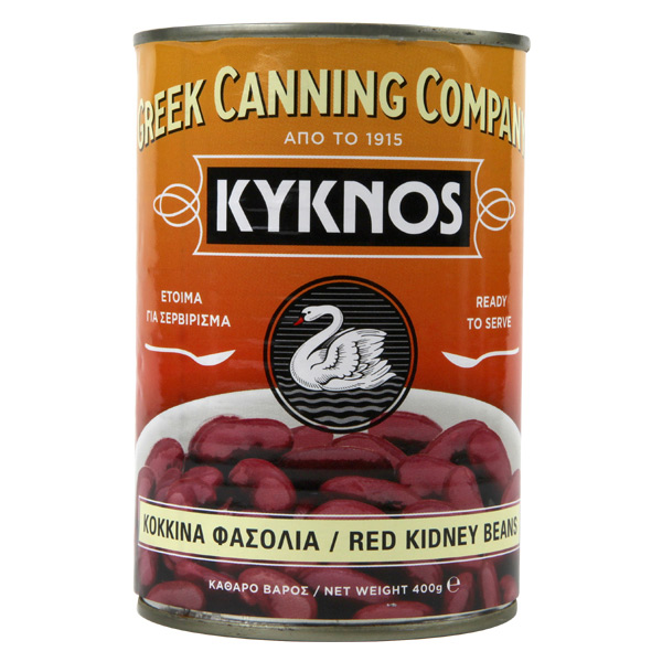 “kyknos” red kidney beans in easy open can
