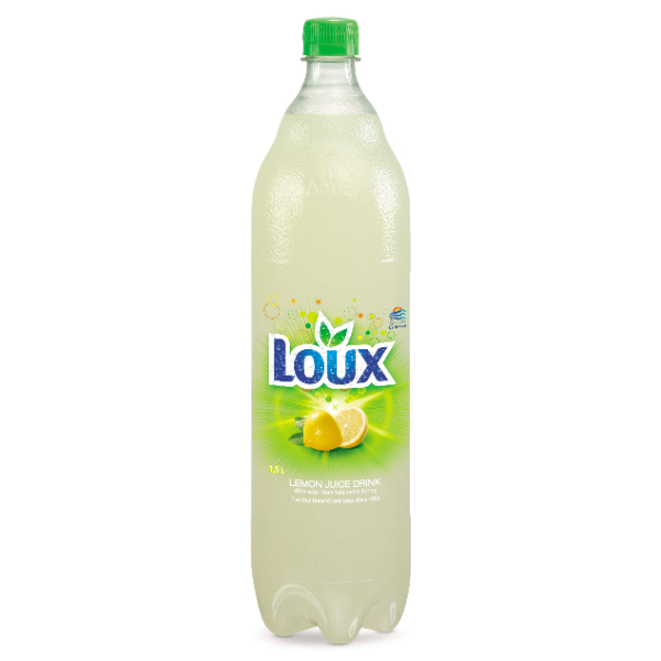 “loux” lemon soft drink (7% natural lemon juice) in pet bottle