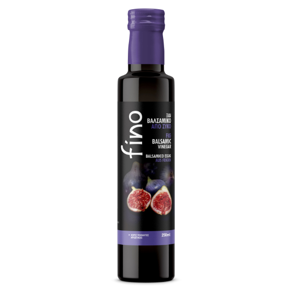 “fino” balsamic vinegar from fig in dorica glass bottles
