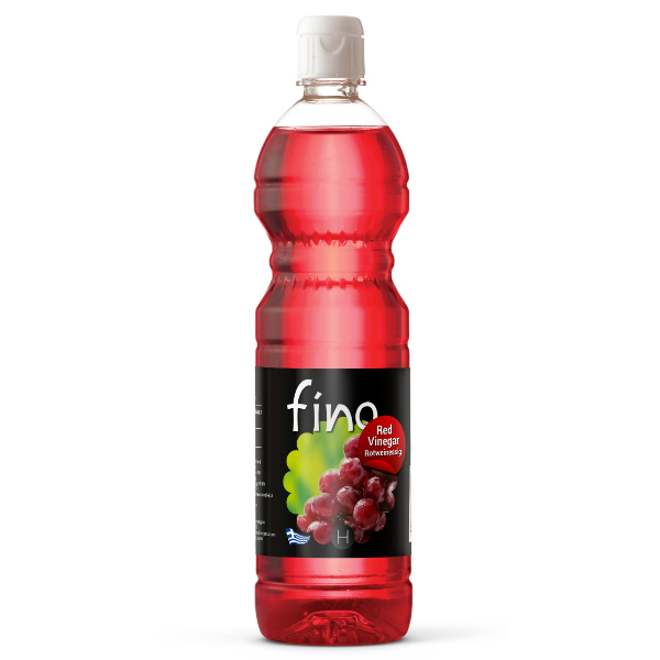 “fino” red wine vinegar in plastic bottles