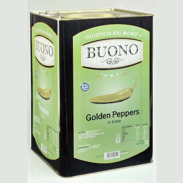 “buono” green macedonian peppers no 2 (9-12cm) in tin