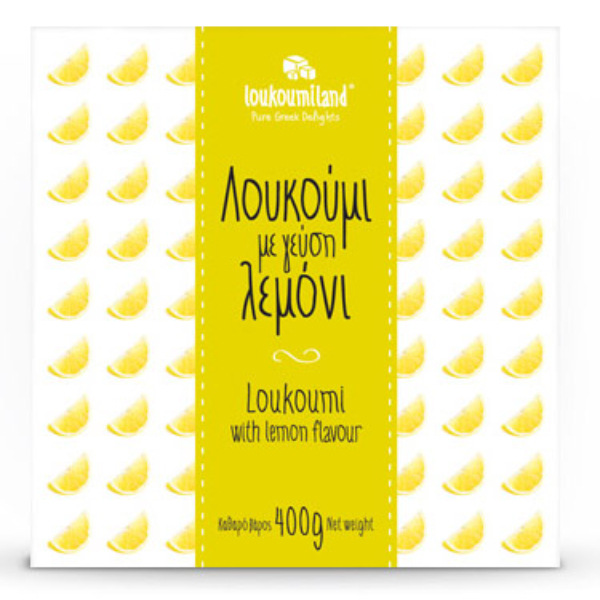 “loukoumiland” lemon greek delight in paper box