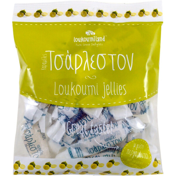 “loukoumiland” bergamot jelly candies in bag