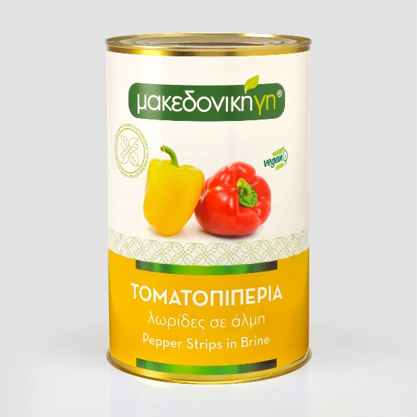 “makedoniki gi” tomato peppers  in a-12 tins