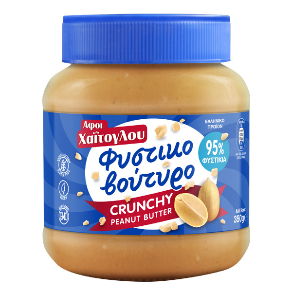 “haitoglou” peanut butter crunchy (95% peanuts) in glass jar